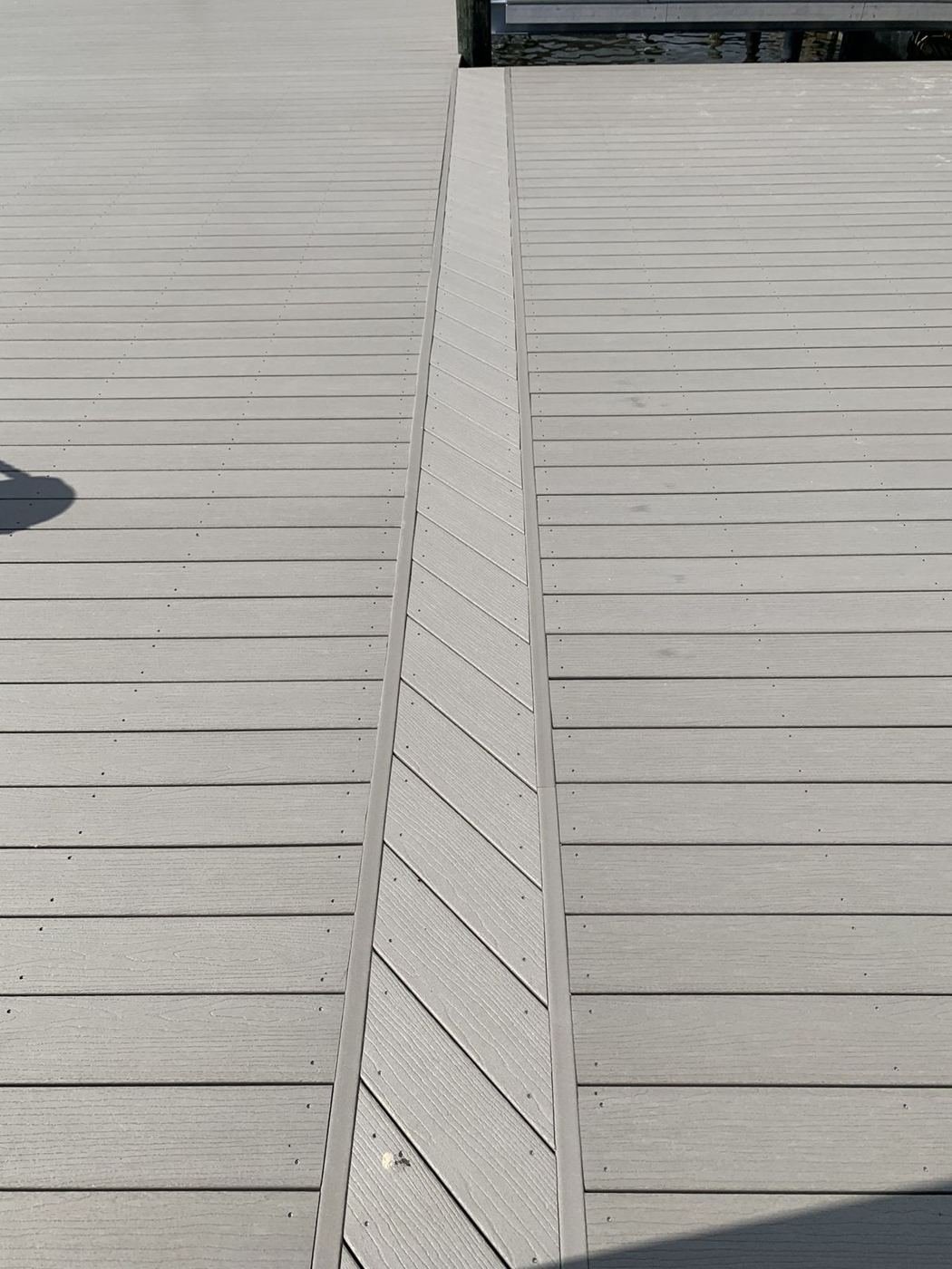 New vinyl decking detail