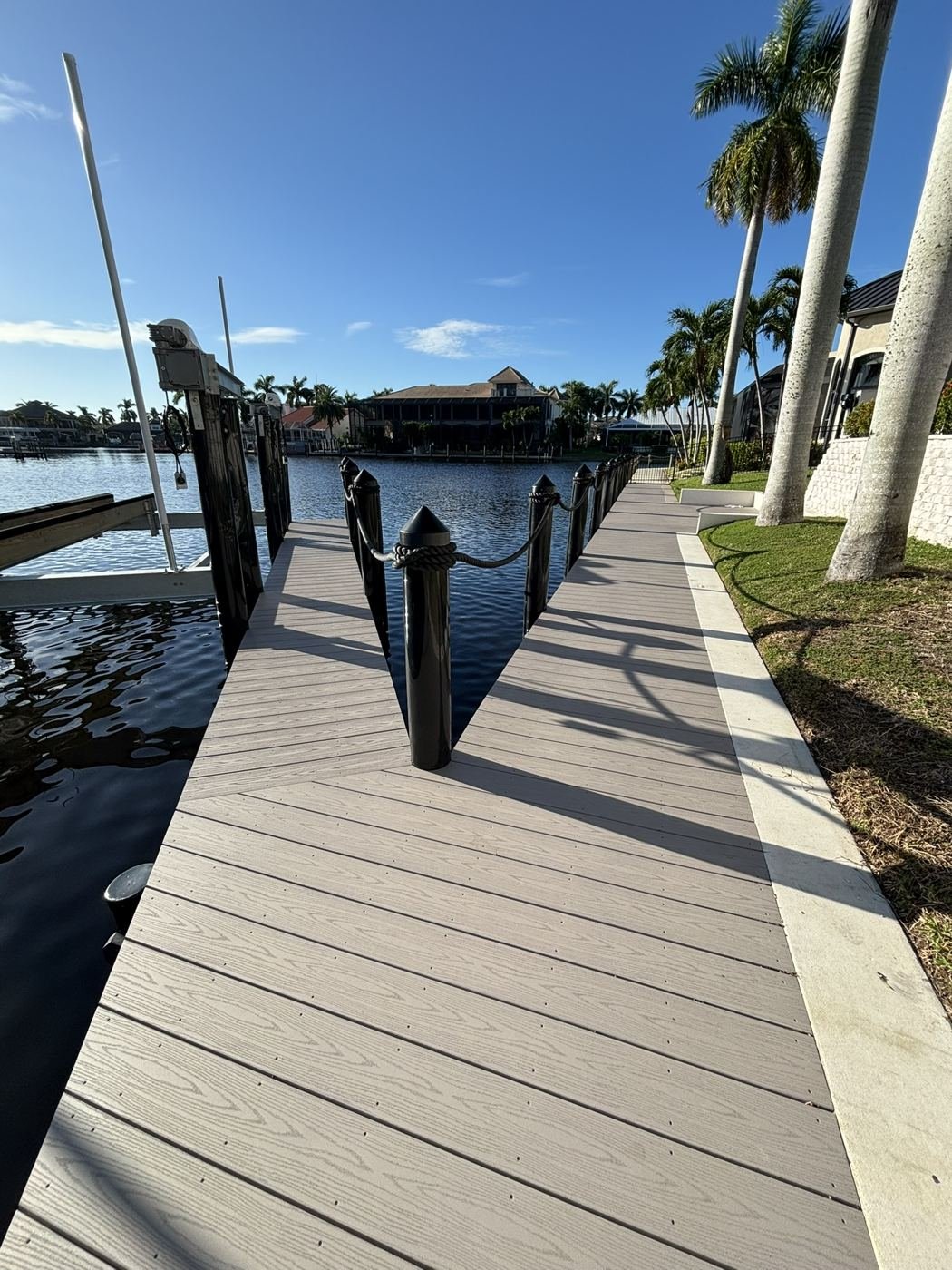 Re-decked walkway and finger pier