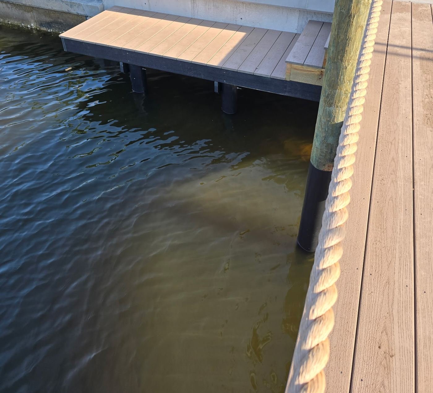 Low elevation kayak launch beside the seawall